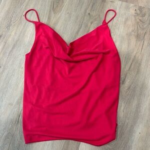 ZARA HOT PINK COWL NECK TANK